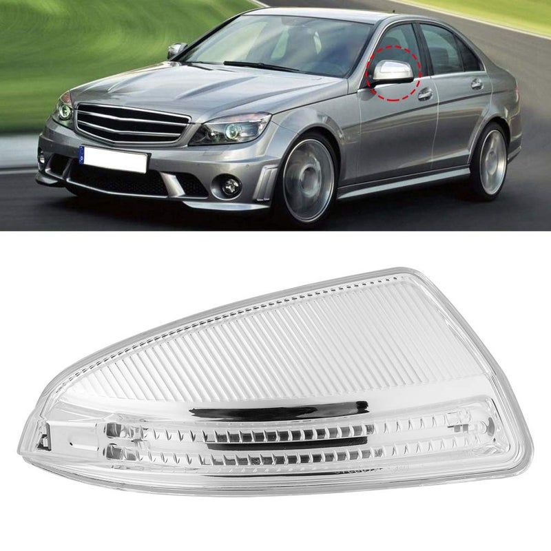 Suuonee Side Mirror Turn Signal Light for C-Class C250 C300 C350 C63 (Right 2048200821) Passenger Side Direct Fit Replacement Easy Plug and Play Installation Durable LED Lamp - Image 3